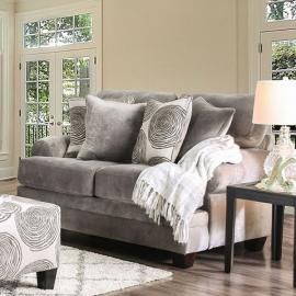 Bonaventura Gray Fabric Loveseat SM5142GY-LV by Furniture of America