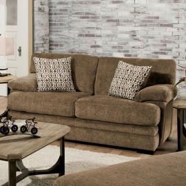 Abrianna Brown Chenille Fabric Loveseat SM5162BR-LV by Furniture of America