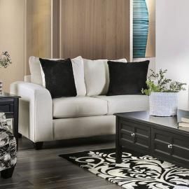 Barnett Ivory Fabric Loveseat SM5205IV-LV by Furniture of America