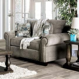 Mott Gray Fabric Loveseat SM6155-LV by Furniture of America