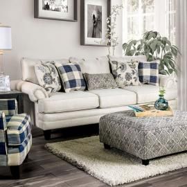 Nash Ivory Fabric Sofa SM8101-SF by Furniture of America