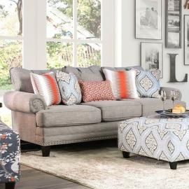 Tallulah Gray Fabric Sofa SM8130-SF by Furniture of America