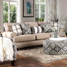Bernadette Beige Fabric Sofa SM8200-SF by Furniture of America