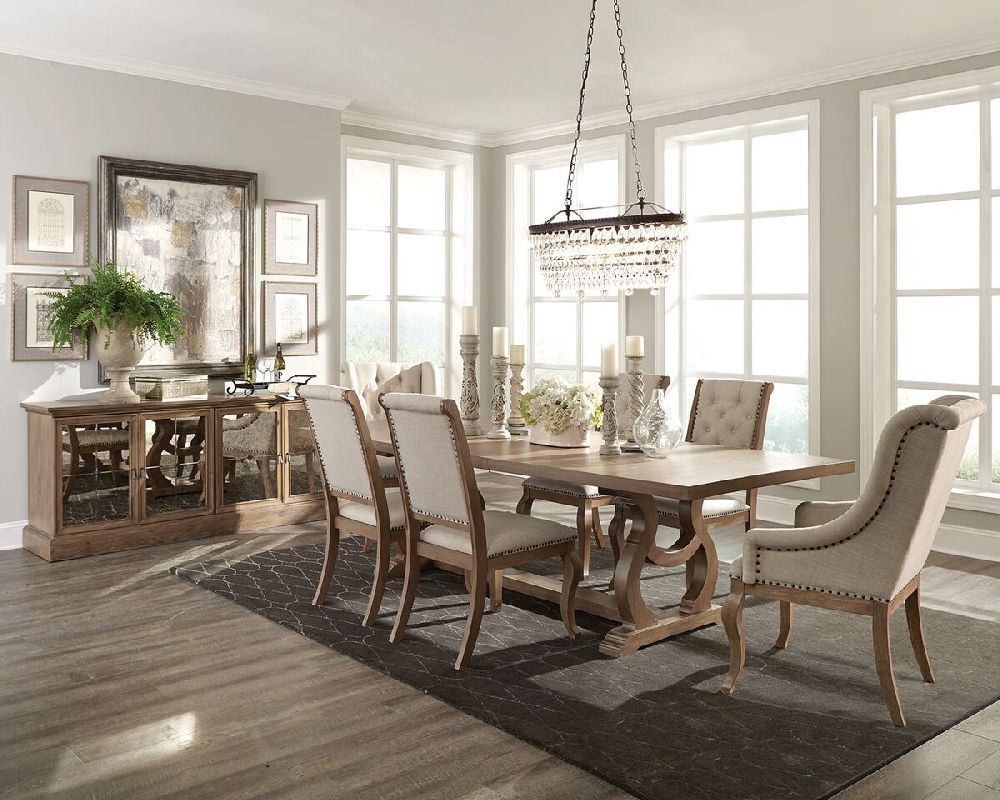 Scott Living Glen Cove 107731 Traditional Weathered Dining Room Set