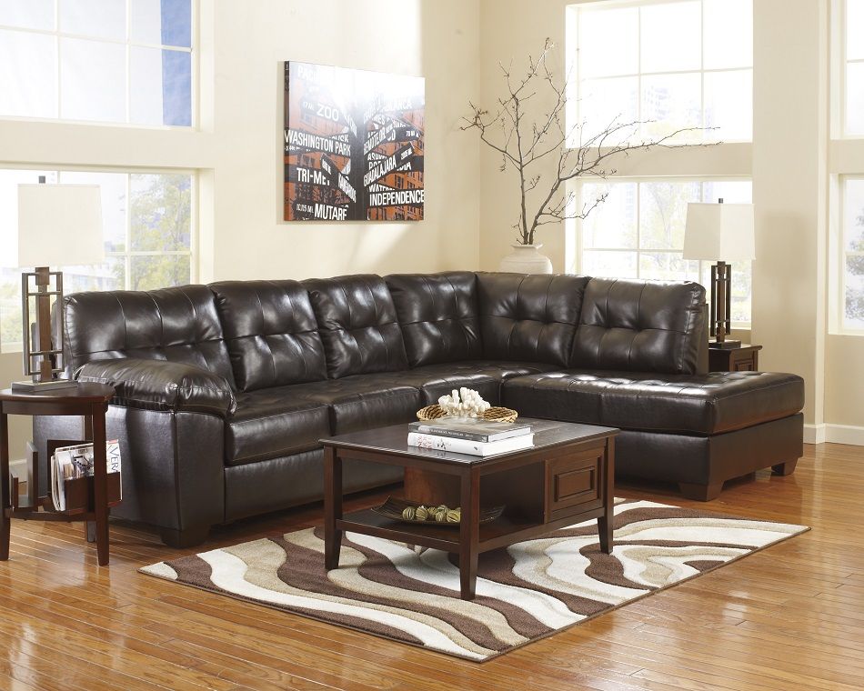 Ashley Furniture Alliston Durablend, Anaheim 4 Pc Leather Sectional Sofa