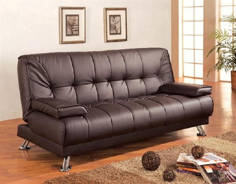 Coaster Furniture Bryan 300148 Brown, Dark Brown Leather Sleeper Sofa