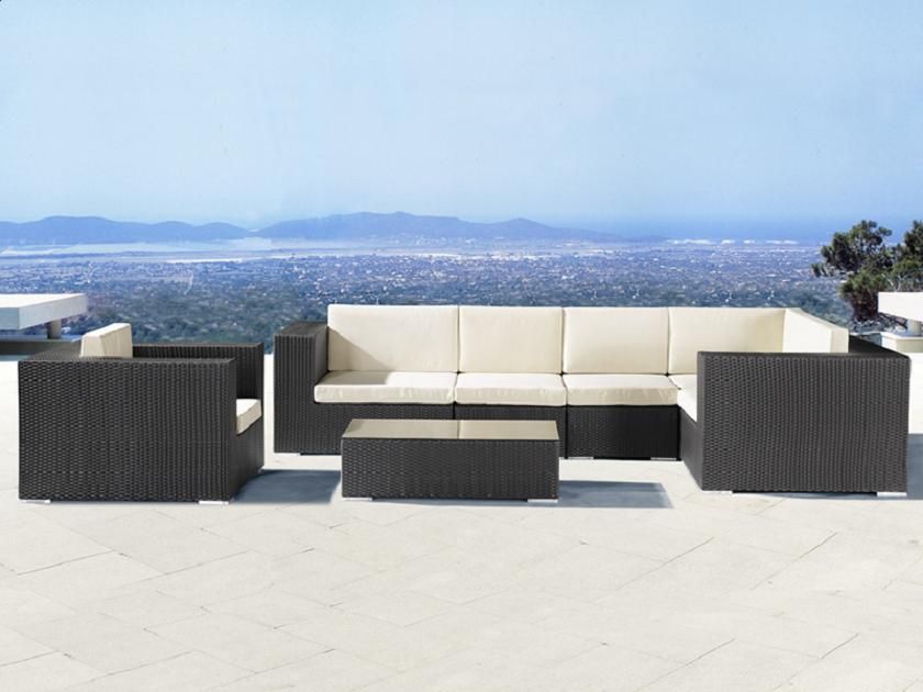 Furniture Outlet, Patio Outdoor modular Sectional Sofa, armless chair, corner, glass top ottoman