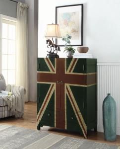 Churchill Collection 100989 Vintage Pine/Red Wine Cabinet