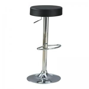 Rec Room 102558 Black Contemporary Adjustable Bar Stool