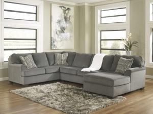 Loric Collection 12700 Smoke Sectional Sofa