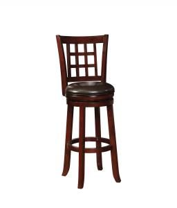 Coaster 182027 Rec Room Swivel Bar Stool in Black Leatherette Set of 2