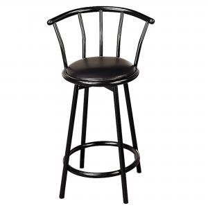 Swivel Barstool 2395  Black Metal Set of 2