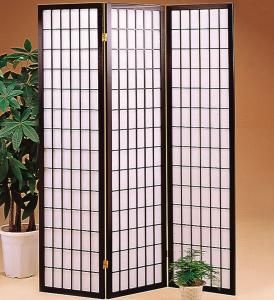 Three Panel Screen with White Rice Paper By Coaster 4622