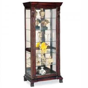 Bolton 4715 Red Brown Ornate Curio Cabinet