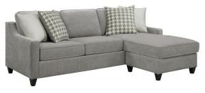 Montgomery by Scott Living 501697 Charcoal Chevron Dobby Fabric Sectional