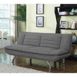 Clifton Collection 503966  Grey Pillow-Top Futon
