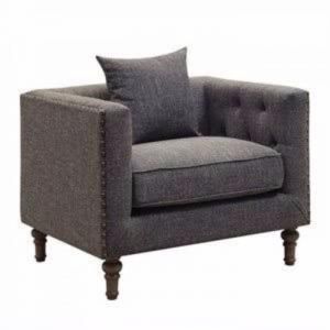 Ellery Collection by Coaster 505773 Grey Tweed Fabric Chair