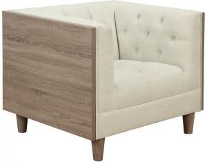 Fairbanks Collection by Coaster 506483 Cream & Weathered Taupe Fabric Chair