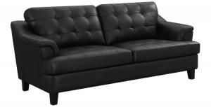 Freeport Collection by Coaster 508631 Black Leatherette Sofa