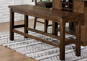 Schleiger by Homelegance Brown Finish Counter Height Bench 5400-24BH