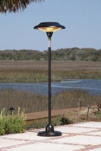 Hammer Tone Bronze Floor Standing Round Halogen Patio Heater