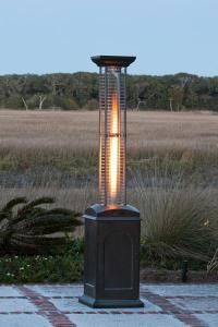 Mocha Finish Square Flame Heater