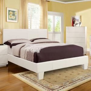 Sycuan 7008WHEK White Platform King Bed Frame