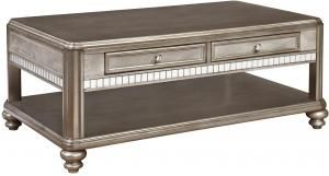 Coaster 704618 Metallic Platinum Finish Coffee Table