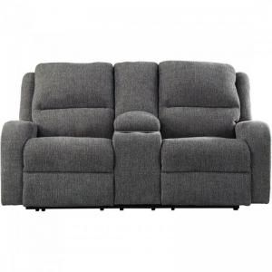 Krismen Charcoal by Ashley 7810218 Power Reclining & Power headrest Loveseat