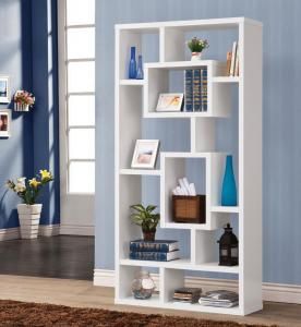 Chad Collection 800157 White Bookcase