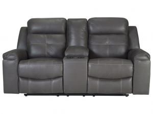 Jesolo Dark Gray by Ashley 8670594 Reclining Loveseat