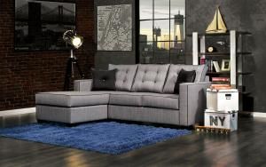 Ravel 8851 Gray Sectional Sofa