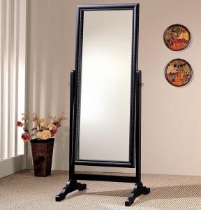 Black Finish Cheval Mirror 900168 Collection