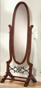 Cherry Finish Cheval Mirror 900466 Collection