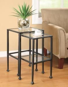 Black Nesting Table Set of 2 by Coaster 901073