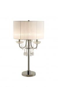 Chrome Finish 901668 Table Lamp with Draped Crystals
