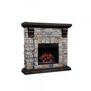 ClassicFlame Pioneer Stone Brushed Dark Pine Finish by Twin Star 90679F TV Console