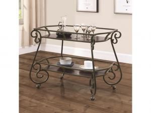 Black Metal Frame Finish Serving Cart by Coaster 910143