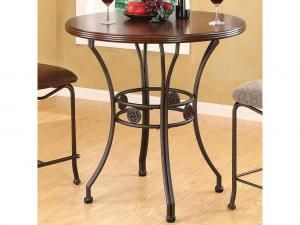Tavio by Acme 96068 Walnut & Dark Bronze Finish Counter Height Table