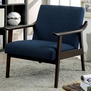 Deidre AC6840NV Navy Curved Arm Accent Chair
