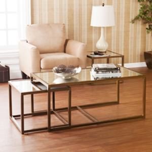 CK4047 Southern Enterprises Nested Cocktail/End Table 3pc Set