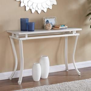 CK7423 Edisto By Southern Enterprises Rectangular Console Table - White