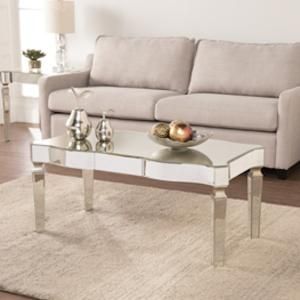 CK8140 Roubaix By Southern Enterprises Antique Mirrored Cocktail Table - Glam Style
