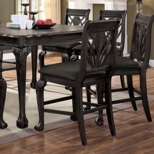 Petersburg by Furniture of America Dark Gray Counter Height Dining Chairs