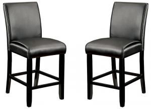 Gladstone II by Furniture of America CM3823BK-PC Counter Height Bar Stool Set of 2