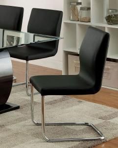 Lodia by Furniture of America CM3825BK-SC Dining Chairs Set of 2