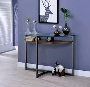 McMurray by Furniture of America Black Chrome CM4845S Sofa Table