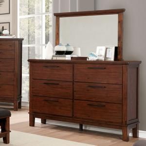 Knighton Brown Cherry Finish Dresser CM7528D by Furniture of America