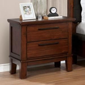 Knighton Brown Cherry Finish Night Stand CM7528N by Furniture of America