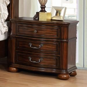 Janiya Brown Cherry Finish Night Stand CM7539N by Furniture of America